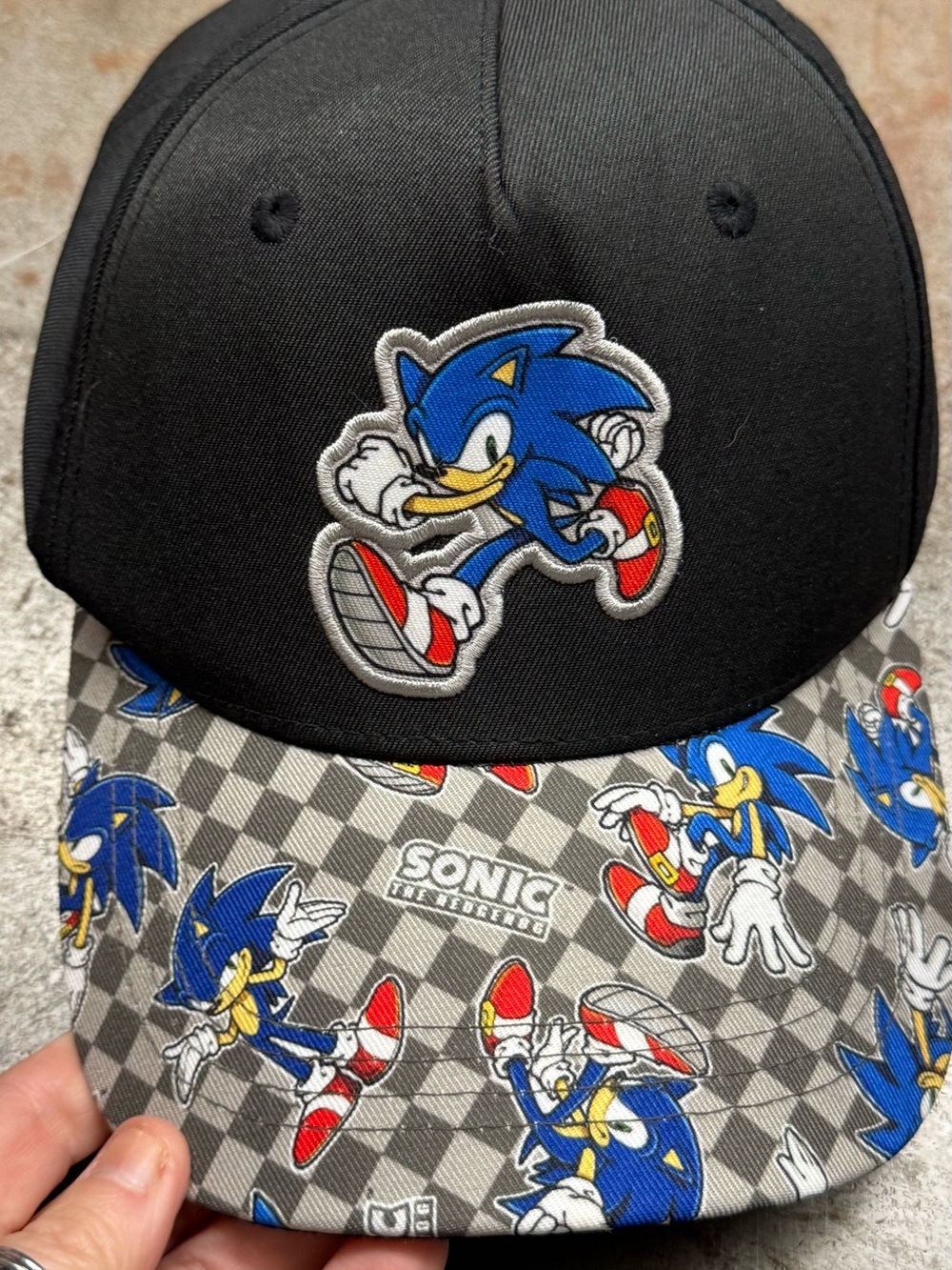 Sonic The Hedgehog Black and Blue Character Snapback Baseball Cap Hat